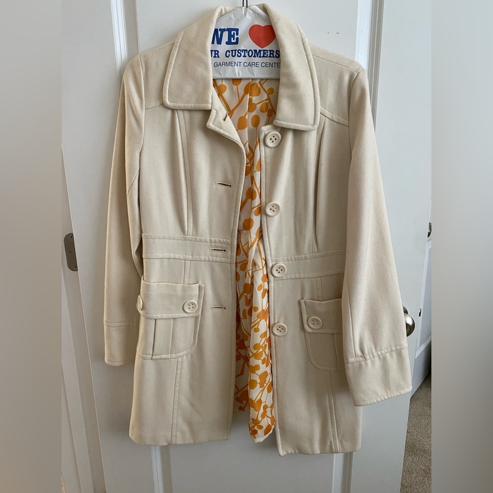 Tulle Cream Peacoat